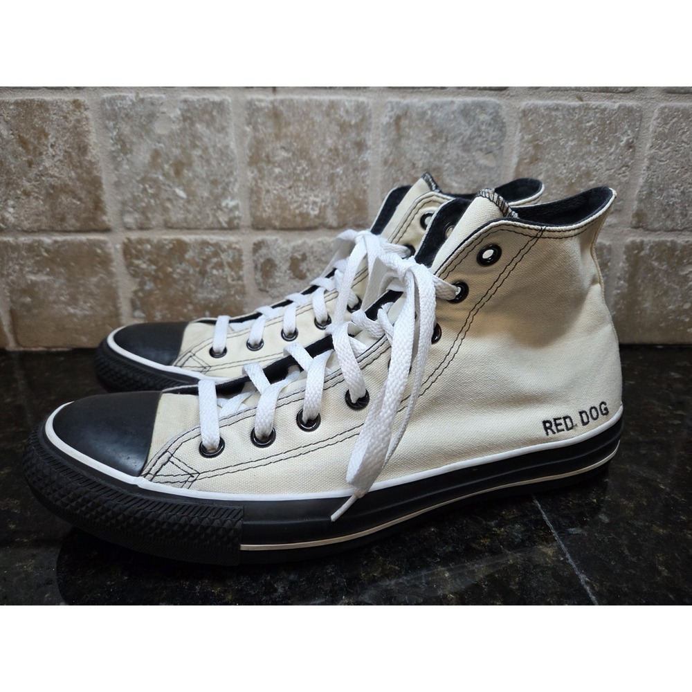 Rare Converse High Tops 90's Mens Size 12 EC BEIGE BLACK TOE